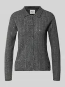 Swetry damskie - Kurtka z dzianiny o kroju regular fit z dodatkiem wełny model ‘ELAINE’ - miniaturka - grafika 1