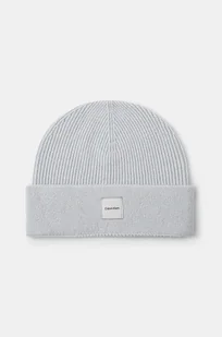 Calvin Klein czapka wełniana kolor niebieski wełniana K60K612584 - Czapki damskie - miniaturka - grafika 1