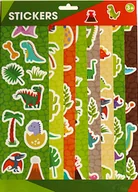 Zabawki kreatywne - Naklejki - 8 Arkuszy Dinozaury D1605 - miniaturka - grafika 1
