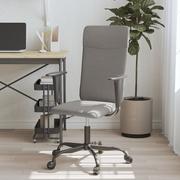 Fotele i krzesła biurowe - vidaXL Krzesło biurowe, ciemnoszare, tkanina - miniaturka - grafika 1