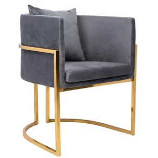 King Home FOTEL CHLOE VELVET ciemny szary KH.36959 - Fotele - miniaturka - grafika 1