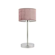 Lampy stojące - Welurowa Lampka Stołowa Do Salonu Nicea Velur, Różowy - miniaturka - grafika 1