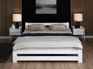 OUTLE- Łóżko drewniane Kada 160x200 eko białe - Dom i wnętrze OUTLET OUTLE- Łóżko drewniane Kada 160x200 eko białe - Dom i wnętrze OUTLET - miniaturka - grafika 1