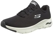 Trampki damskie - Skechers Damskie trampki Arch Fit Big Appeal, Czarna siatka biała wykończenie, 41 EU - miniaturka - grafika 1