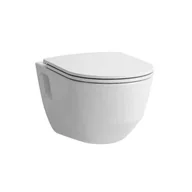 Miski WC - Laufen Pro - WC wiszące z deską Slim, wolnodomykające, bez kołnierza, białe H8669540000001 - miniaturka - grafika 1