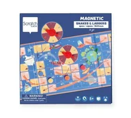 Gry planszowe - Gra magnetyczna Drabina ze spinnerem Kosmos Scratch - gra - miniaturka - grafika 1