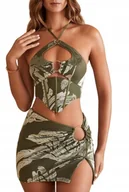 Spódnice - Oh Polly Spódnica Zielona Mini z Marszczeniem 34 0a5e4_a* - miniaturka - grafika 1