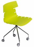 Krzesła - D2 Techno Roll Krzesło na kółkach 50x48 cm, zielone 63792  - miniaturka - grafika 1