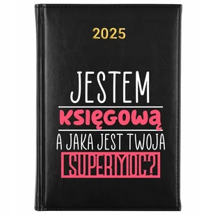 KALENDARZ DZIENNY CZARNY A5 PLANER 2025 TRMINARZ PREZENT DLA KSIĘGOWEJ WZ - Notesy i bloczki - miniaturka - grafika 1