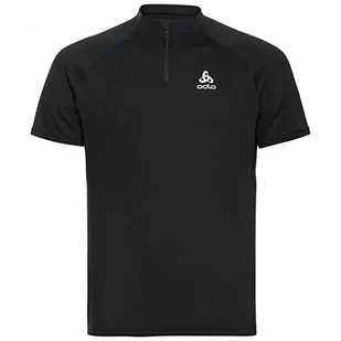 Odlo Męski T-shirt Essential Trail z zamkiem błyskawicznym 1/2, czarny, XXL - Koszulki sportowe męskie - miniaturka - grafika 1