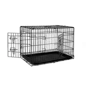 Legowiska dla psów - dibea skrzynka transportowa dla psów i małych zwierząt, stabilne pudełko z mocnego drutu, składana/składana, 2 drzwi, z podstawą (rozmiary do wyboru, S-XXXL) DC00492 - miniaturka - grafika 1