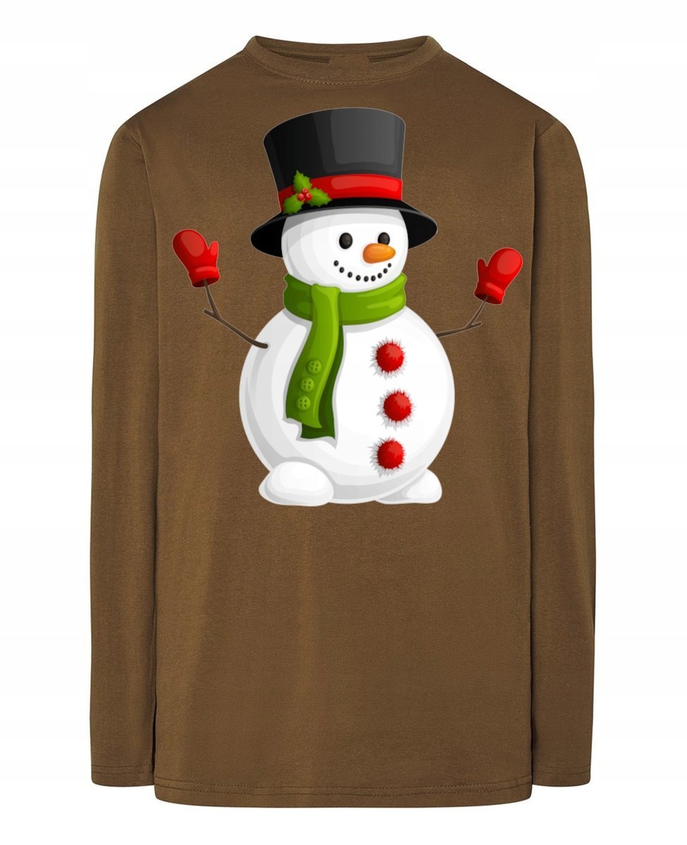 Longsleeve męski nadruk Świąteczny Bałwan Rozm.XS