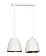 Lampy sufitowe - Emibig Lenox lampa wisząca 2-punktowa biała/złota 411/2 411/2 - miniaturka - grafika 1