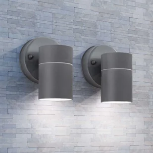 vidaXL Lampy ścienne zewnętrzne 2 szt., stal nierdzewna, dół - Lampy ścienne - miniaturka - grafika 6