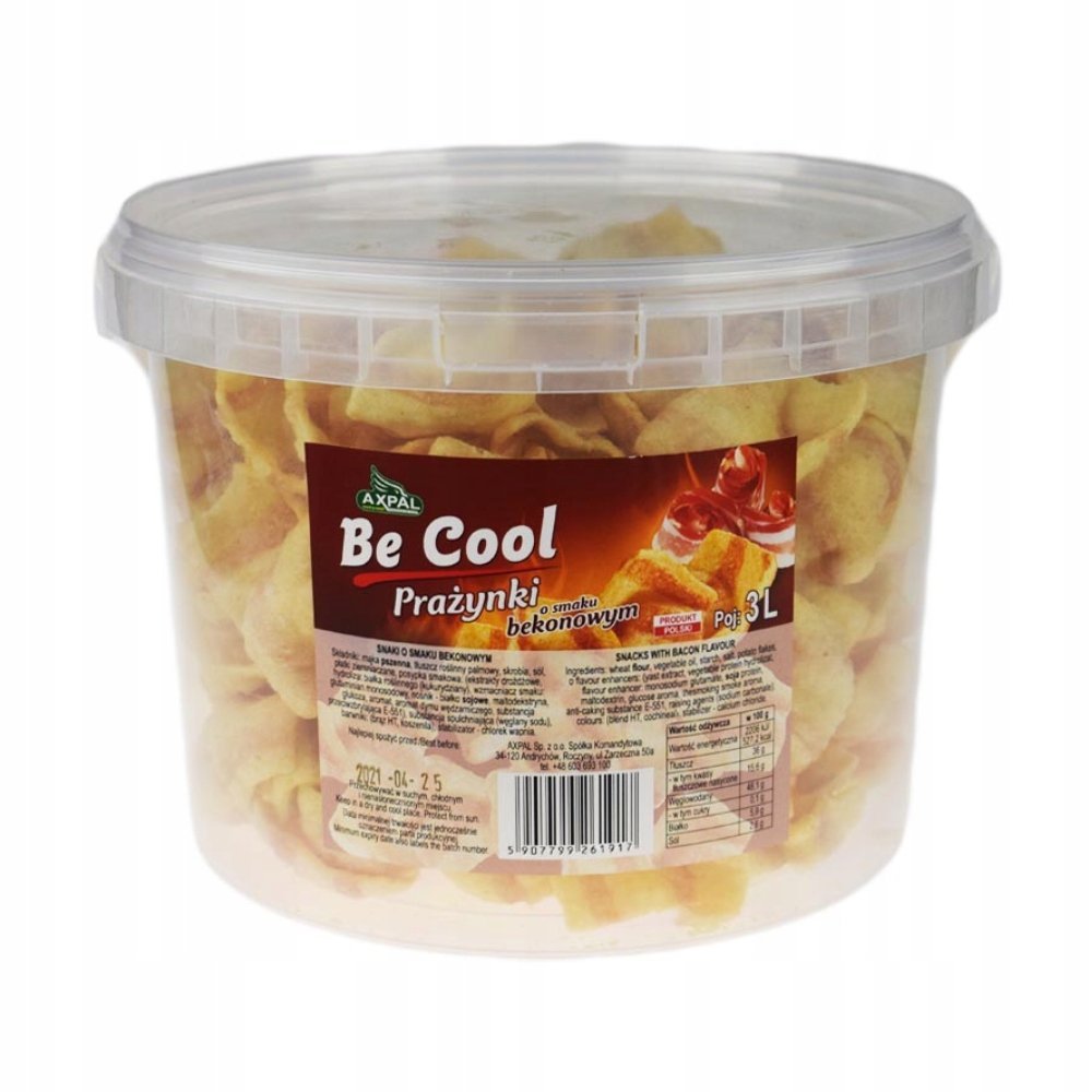Prażynki o smaku bekonowym Axpal Be Cool 3L