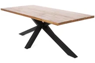 Stoły ogrodowe - Stół ogrodowy z drewnianym blatem Oregon 200 cm Black / Teak - miniaturka - grafika 1