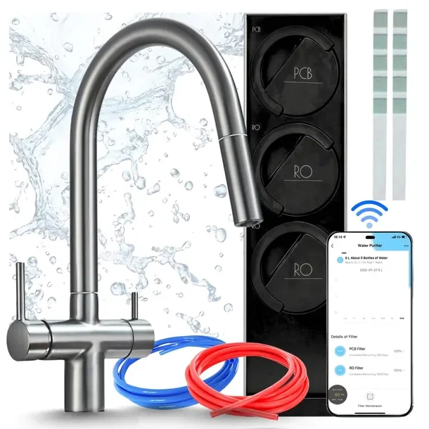 Filtr Do Wody Podszafkowy Midea 800gpd Smart Wifi Bateria Kuchenna Stojąca