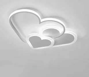 Lampa sufitowa LED w kształcie serca Lampa sufitowa do sypialni Pokój dziecięcy z pilotem (biały) - Lampy sufitowe - miniaturka - grafika 1