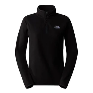 Bluza damska The North Face 100 Glacier 1/4 Zip Fleece 0A855M4H01 - czarna - Bluzy damskie - miniaturka - grafika 1