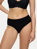 Majtki damskie - Triumph Figi klasyczne z wysokim stanem Sense Of Cotton 10224970 Czarny - miniaturka - grafika 1