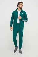 Dresy męskie - adidas dres męski kolor zielony - miniaturka - grafika 1