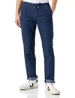 Spodenki męskie - Hackett London Męskie spodnie jeansowe do biegania, Denim, 28W / 34L - grafika 1