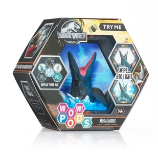 WOW! PODS - Kolekcja Jurassic World Dominion - Mosasaurus - Figurka kolekcjonerska z czujnikiem światła i ruchu (Deqube 918JUR102403) - Figurki dla dzieci - miniaturka - grafika 1