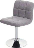 Krzesła - Krzesło do jadalni Kavala, krzesło kuchenne Krzesło obrotowe z certyfikatem MVG ~ tkanina/tekstylia jasnoszare, podstawa chromowana - miniaturka - grafika 1