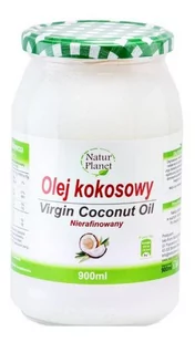 Natur Planet Olej Kokosowy - Nierafinowany 900 ml - Pozostałe kosmetyki - miniaturka - grafika 1