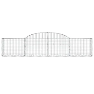 Kosze gabionowe, 11 szt., 300x30x60/80 cm, galwanizowane żelazo - Ogrodzenia - miniaturka - grafika 5
