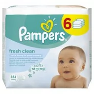 Chusteczki nawilżane - PROCTER &amp; GAMBLE DS. POLSKA SP Z O.O. PROCTER &amp GAMBLE DS POLSKA SP Z O.O PAMPERS FRESH CLEAN 6 x 64 szt 9084992 - miniaturka - grafika 1