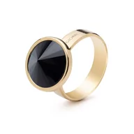 Pierścionki - Srebrny pierścionek z naturalnym kamieniem - ciemnym, srebro 925 : Kamienie naturalne - kolor - onyx czarny, ROZMIAR PIERŚCIONKA - 15 | UK:P | Φ17,3.. - miniaturka - grafika 1