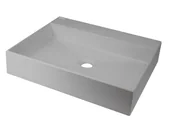 Umywalki - Deante Correo Umywalka nablatowa 50x40 cm szary metalik CQRSU5S - miniaturka - grafika 1