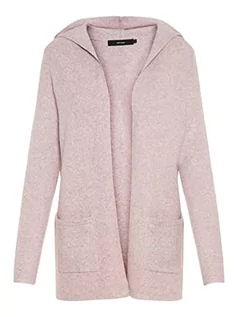 Swetry damskie - Vero Moda Kobiety Vmdoffy Ls Open Hood Cardigan Ga Noos Kardigan, Woodrose Mel, XS - grafika 1