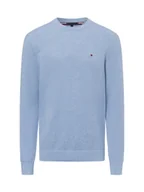 Swetry męskie - Tommy Hilfiger Męski sweter Mężczyźni Bawełna niebieski marmurkowy, S - miniaturka - grafika 1