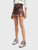 Spódnice - Desigual Spódnica mini Bora 22WWFK03 Kolorowy Slim Fit - miniaturka - grafika 1