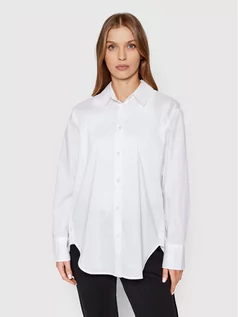 Koszule damskie - Benetton United Colors Of Koszula 5AWRDQ00N Biały Regular Fit - grafika 1