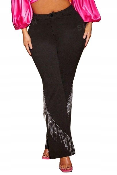 SHEIN SPODNIE ELEGANCKIE CZARNE PROSTE 40/42 ŁWQ