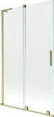 Parawany nawannowe - Mexen Velar L parawan nawannowy 2-skrzydłowy rozsuwany 110 x 150 cm, transparent, złoty szczotkowany - 896-110-003-01-55 - miniaturka - grafika 1