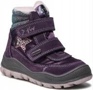 Śniegowce damskie - Twisty Dziecięce Śniegowce Fioletowe Ocieplane Ze Skórą 25 J1A - miniaturka - grafika 1