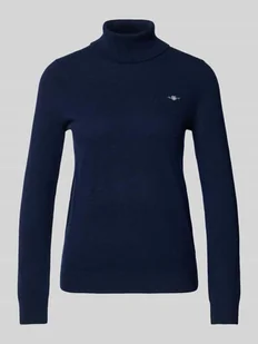 Golf o kroju regular fit z mieszanki wełny model ‘Extrafine’ - Swetry damskie - miniaturka - grafika 1