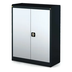Antystatyczna dwudrzwiowa szafa półkowa ESD, 2 półki, 1170 x 920 x 500 mm - Pozostałe wyposażenie warsztatu - miniaturka - grafika 1