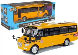 Metalowy Autobus Szkolny z silnikiem naciąganym - Samochody i pojazdy dla dzieci - miniaturka - grafika 1