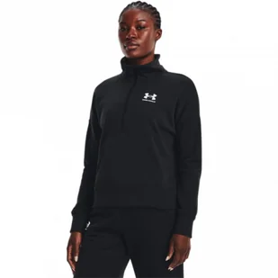 Damska bluza dresowa nierozpinana bez kaptura UNDER ARMOUR Rival Fleece HZ - czarna - Bluzy sportowe damskie - miniaturka - grafika 1
