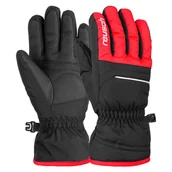 Rękawice narciarskie - Rękawice narciarskie dziecięce Reusch Alan Junior 7705 czarno-czerwony - miniaturka - grafika 1