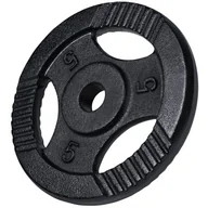 Obciążenia - Gorilla Sports Obciążenie żeliwne typu Gripper 5kg, czarne (100542-00019-0010) - miniaturka - grafika 1