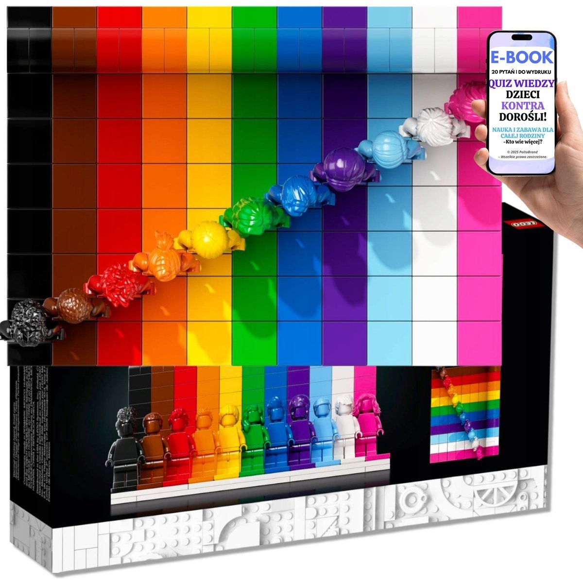 KLOCKI LEGO Każdy Jest Wspaniały – Kolorowa Ekspozycja 11 Figurek w Tęczy KLOCKI NA PREZENT + EBOOK-2