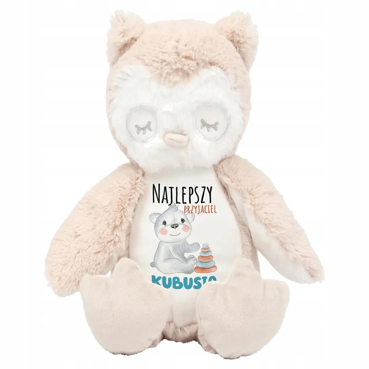 Miś Przytulanka Sówka Najlepszy Przyjaciel IMIĘ Wz