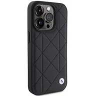 Etui i futerały do telefonów - Etui BMW Leather Quilted na iPhone 15 Pro Max - czarne - miniaturka - grafika 1