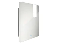 Lustra - Nimco Lustra - Lustro z oświetleniem LED, 60x80 cm, czujnik dotyku, aluminium ZP 25002V - miniaturka - grafika 1